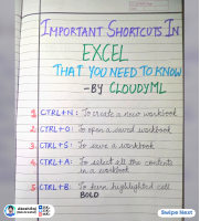 Excel Shortcut Hand Written Notes by CloudyML.pdf